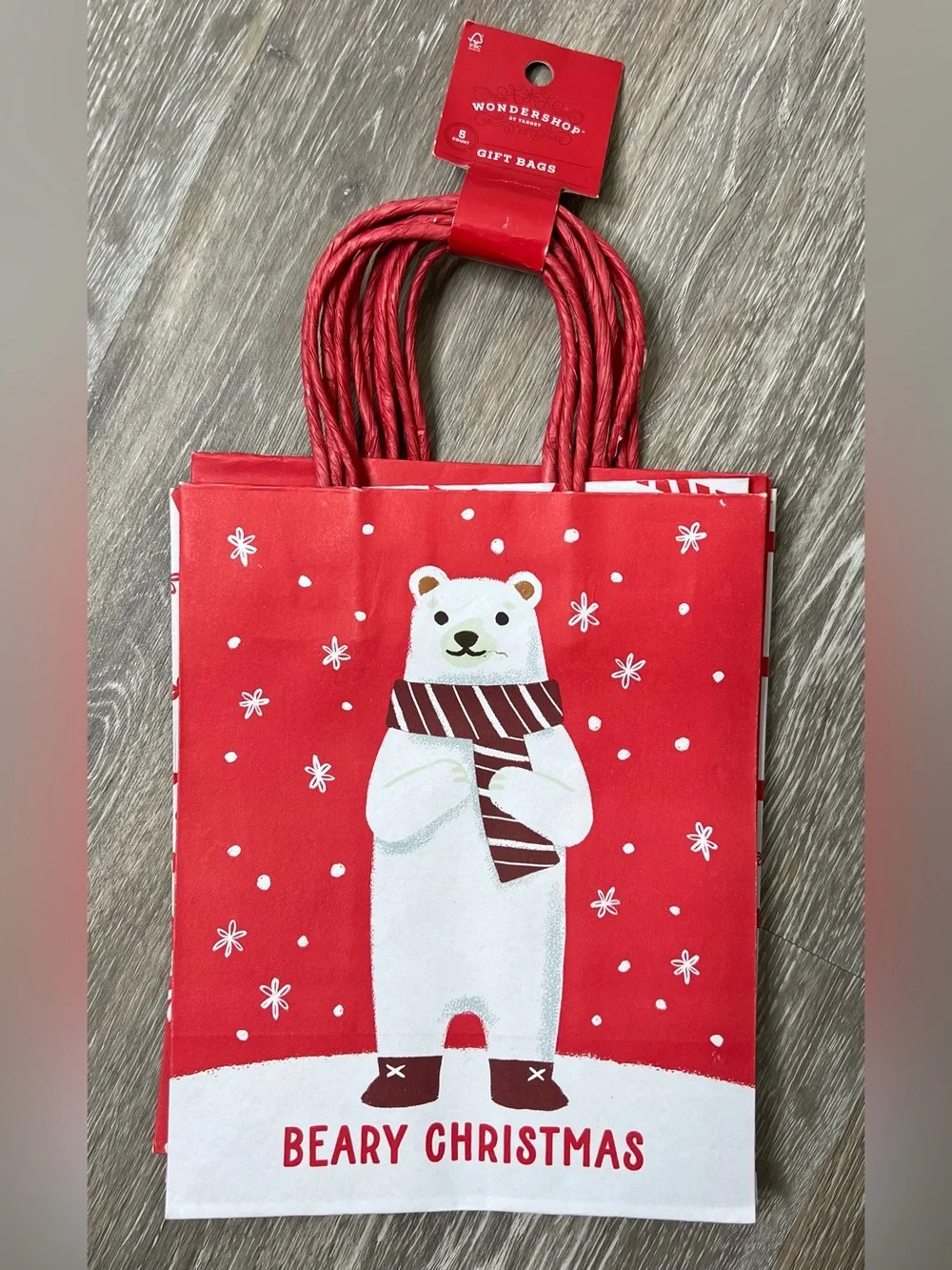 Brand New-Wondershop Gift Bags - Set of 5